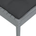 Garden Footstool with Anthracite Cushion Grey Solid