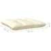 Garden Footstool with Cream Cushion Solid Pinewood Nbllab