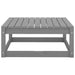 Garden Footstool with Cushion Grey Solid Pinewood Nbpixi