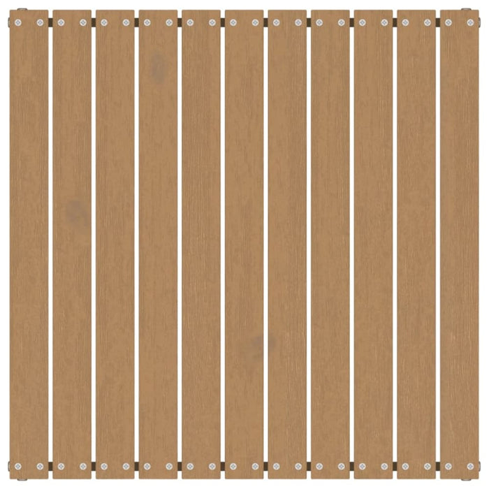 Garden Footstool with Cushion Honey Brown Solid Pinewood