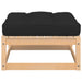 Garden Footstool with Cushion Solid Pinewood Nbixnn