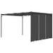 Garden Gazebo With Side Curtain 4x3x2.25 m Anthracite Aikkl