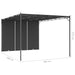 Garden Gazebo With Side Curtain 4x3x2.25 m Anthracite Aikkl