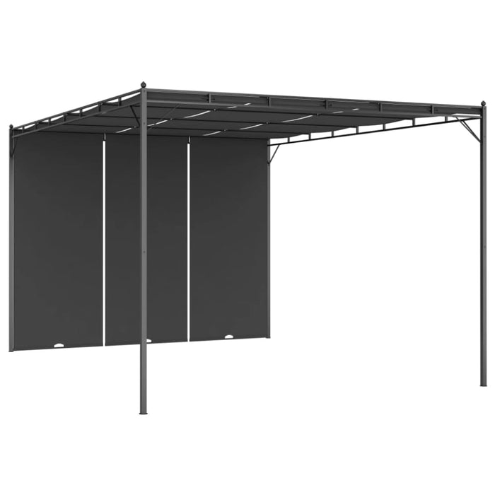 Garden Gazebo With Side Curtain 4x3x2.25 m Anthracite Aikkl