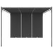 Garden Gazebo With Side Curtain 4x3x2.25 m Anthracite Aikkl