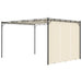 Garden Gazebo With Side Curtain 4x3x2.25 m Cream Aikka