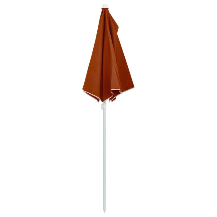 Garden Half Parasol With Pole 180x90 Cm Terracotta Toppla