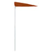 Garden Half Parasol With Pole 180x90 Cm Terracotta Toppla