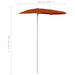 Garden Half Parasol With Pole 180x90 Cm Terracotta Toppla