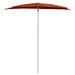 Garden Half Parasol With Pole 180x90 Cm Terracotta Toppla
