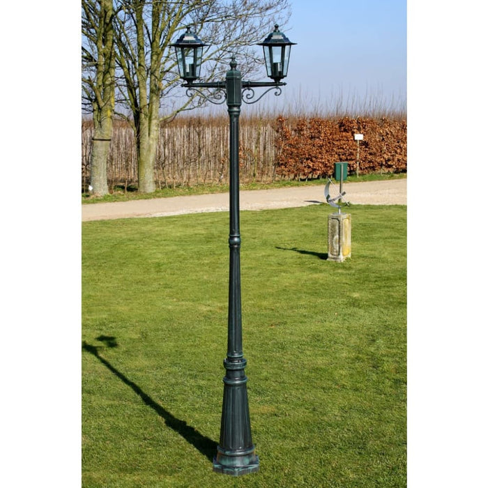 Garden Lamp Post Dark Green 215 Cm Abxai