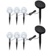 Garden Lights 6 Pcs Led with Spike Anchors & Solar Panels