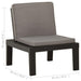 Garden Lounge Chair with Cushion Plastic Grey Topnai