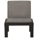 Garden Lounge Chair with Cushion Plastic Grey Topnai