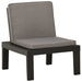 Garden Lounge Chair with Cushion Plastic Grey Topnai
