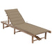 Garden Sun Lounger With Cushion Bamboo Tbloltp