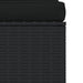 Garden Middle Sofa with Cushions Black Poly Rattan Toipxl