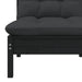 Garden Middle Sofa with Cushions Black Solid Pinewood Nblltn