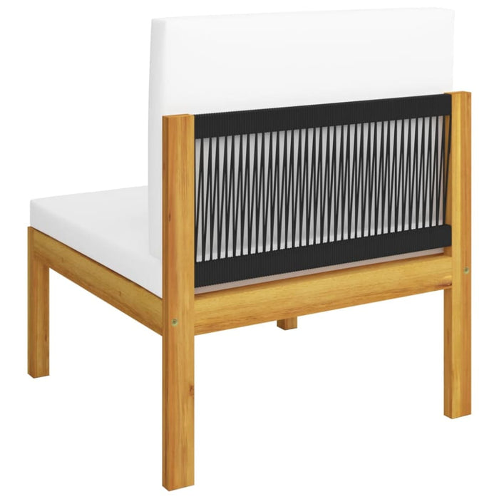 Garden Middle Sofa with Cushions Solid Acacia Wood Toxaxk