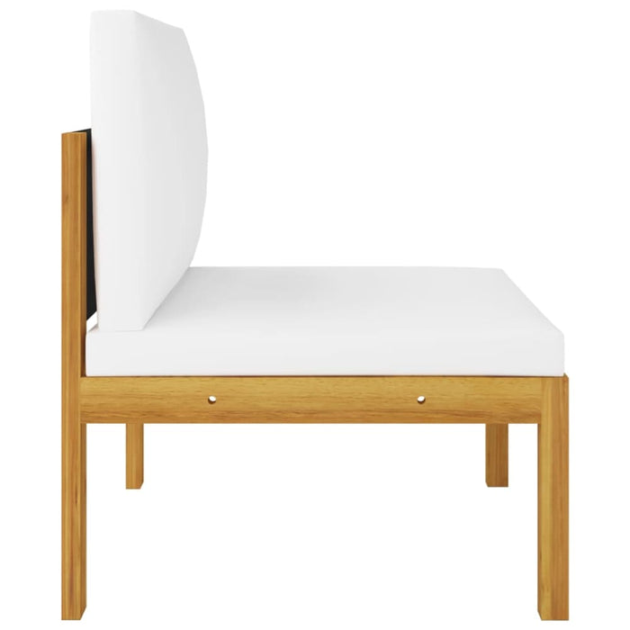 Garden Middle Sofa with Cushions Solid Acacia Wood Toxaxk