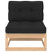 Garden Middle Sofa with Cushions Solid Pinewood Nbixni