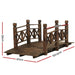 Garden Ornaments Wooden Rustic Bridge Decor Outdoor