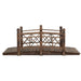 Garden Ornaments Wooden Rustic Bridge Decor Outdoor