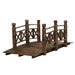 Garden Ornaments Wooden Rustic Bridge Decor Outdoor