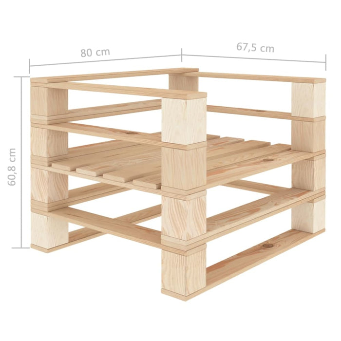 Garden Pallet Armchair Wood Aktxi