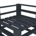 Garden Pallet Corner Sofa Wood Grey Totpip