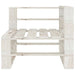 Garden Pallet Corner Sofa Wood White Totpib