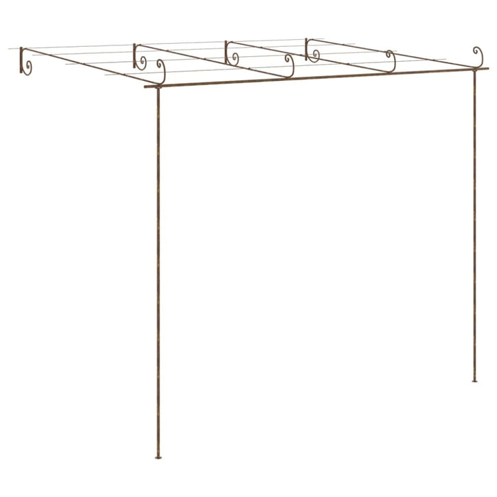 Garden Pergola Antique Brown 4x3x2.5 m Iron Totkkn