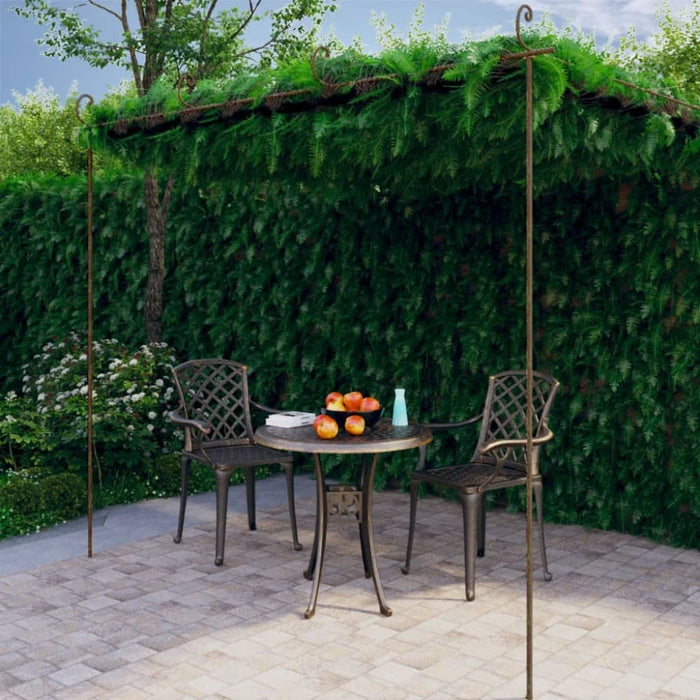 Garden Pergola Antique Brown 4x3x2.5 m Iron Totkkn