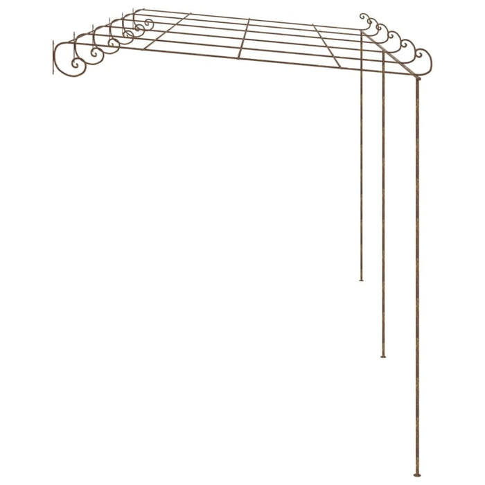 Garden Pergola Antique Brown 6x3x2.5 m Iron Totkkk