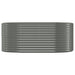 Garden Planter Powder-coated Steel 175x100x68 Cm Grey Tokbpk