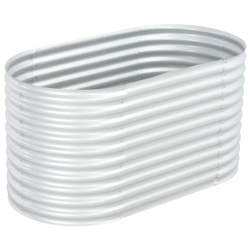 Garden Raised Bed 160x80x81 Cm Galvanised Steel Silver Appoa