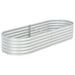 Garden Raised Bed 240x80x44 Cm Galvanised Steel Silver Appon