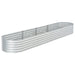 Garden Raised Bed 400x80x44 Cm Galvanised Steel Silver Appol