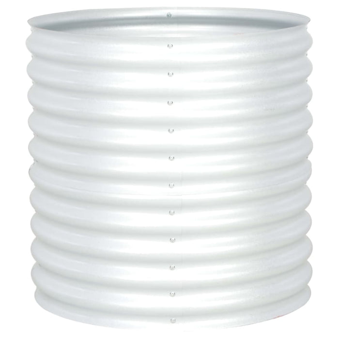 Garden Raised Bed 80x80x81 Cm Galvanised Steel Silver Appop