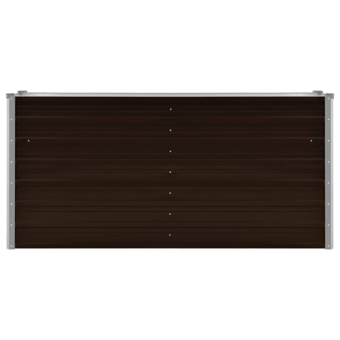 Garden Raised Bed Brown 160x40x77 Cm Galvanised Steel Apioi