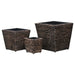 Garden Raised Beds 3 Pcs Water Hyacinth Brown Appix