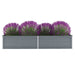 Garden Raised Bed Galvanised Steel 240x80x45 Cm Grey Aanax