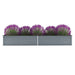 Garden Raised Bed Galvanised Steel 320x80x45 Cm Grey Aanal