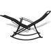 Garden Rocking Chair Steel and Textilene Black Axopn