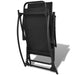 Garden Rocking Chair Steel and Textilene Black Axopn