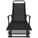 Garden Rocking Chair Steel and Textilene Black Axopn