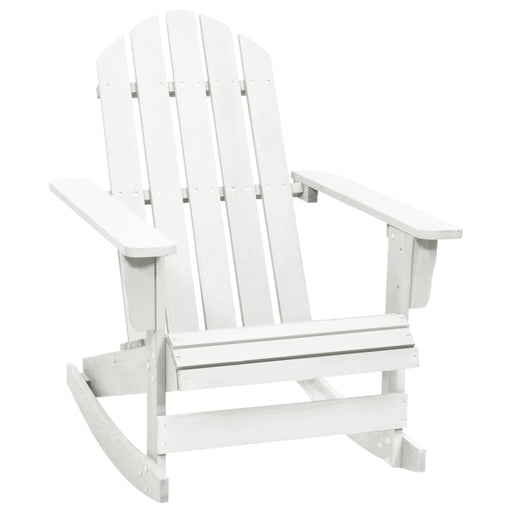 Garden Rocking Chair Wood White Abnlo