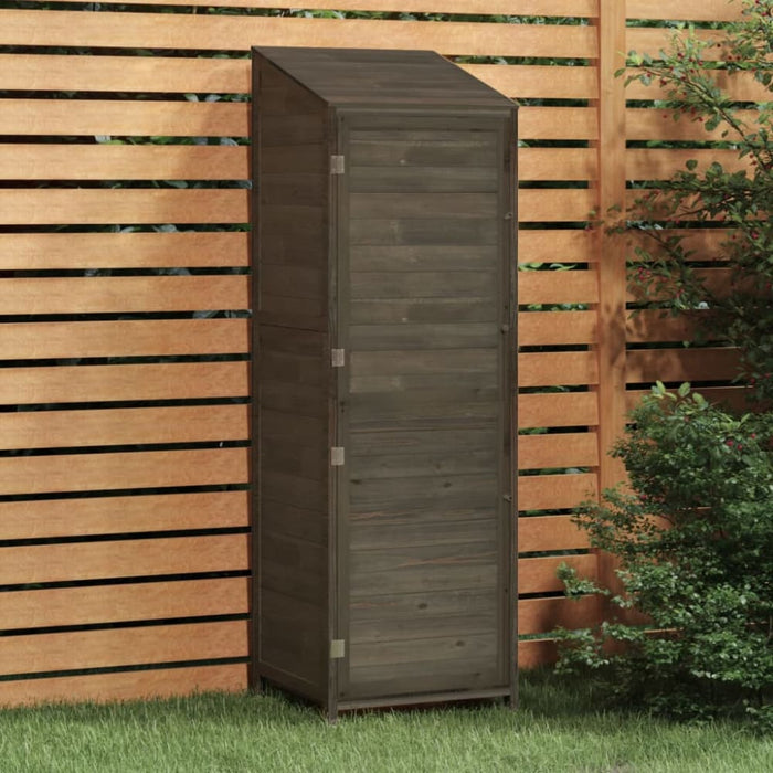 Garden Shed Anthracite 55x52x174.5 Cm Solid Wood Fir Opxonn