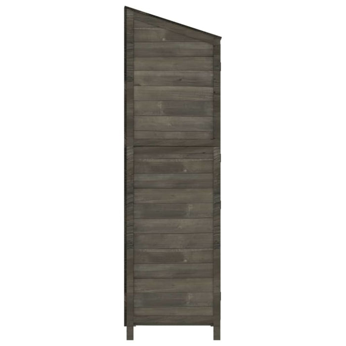Garden Shed Anthracite 55x52x174.5 Cm Solid Wood Fir Opxonn