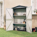 Garden Shed Grey 107.5x46x183 Cm Galvanised Steel Altbx